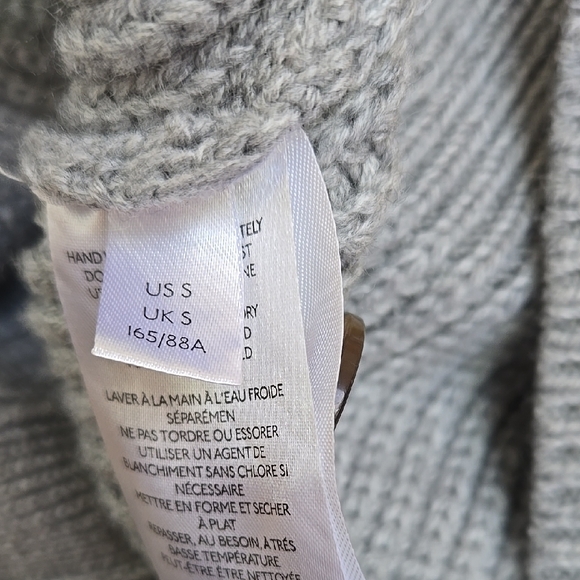 Anthropologie Maeve Gray Ribbed Cardigan Boho Minimalist Cool Girl S - Picture 11 of 12